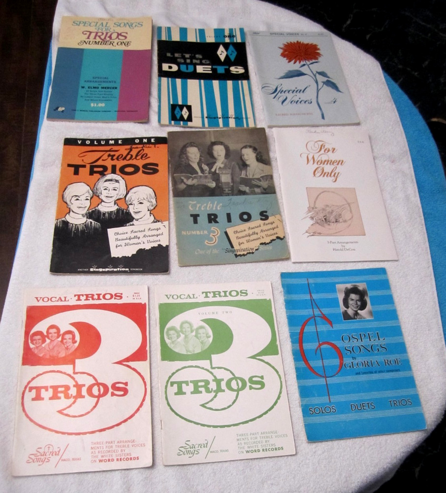LOT of 9 RELIGIOUS MUSIC BOOKS FOR FEMALE VOICES