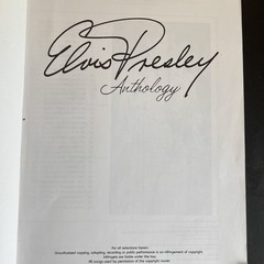 Elvis Presley Anthology Volume 2 1978 Hal Leonard Sheet Music Book
