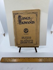 Songs Of Kiwanis Historic Frantetnal Songbook 1924 Collectible Cool!