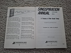 4 vintage SINGSPIRATION ANNUAL songbooks, Vol 5, 6, 7, 10-1968, 1971, 1973, 1977