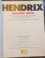 Jimi Hendrix Experience Smash Hits 1990 Songbook Sheet Music Melody Lyric Chords