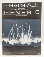 Thats All Genesis Sheet Music NOS Piano Voice Guitar 80s Prog Rock & Roll F4AB