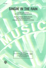 Singin&rsquo; In The Rain Sheet Music 2-Part Chorus Piano Opt Guitar Bass Drums Schram