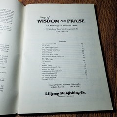 Songs of Wisdom and Praise Vocal Selections Two-Part Choir Lillenas