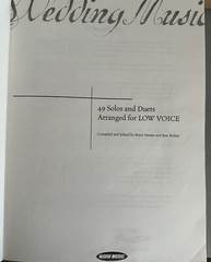 WEDDING MUSIC 49 Solos & Duets for LOW VOICE sheet music piano guitar vocal,alto