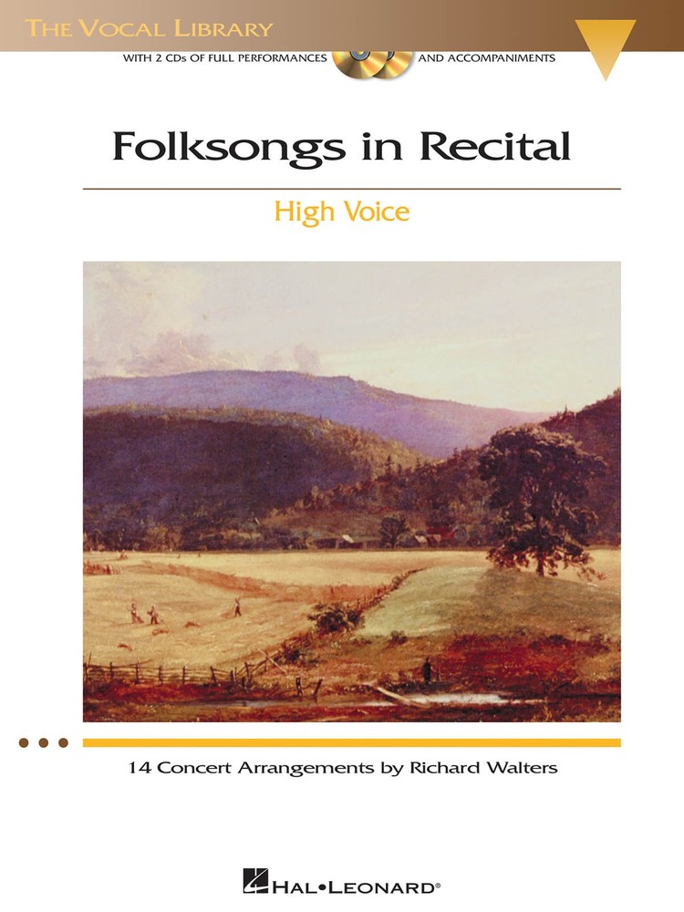 Folksongs in Recital High Voice Vocal Sheet Music Hal Leonard Book CD Pack