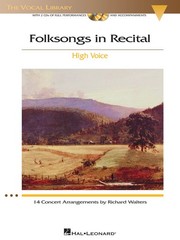 Folksongs in Recital High Voice Vocal Sheet Music Hal Leonard Book CD Pack