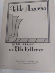 Vintage 1941 Petite Mazurka For Piano by Ella Ketterer Sheet Music