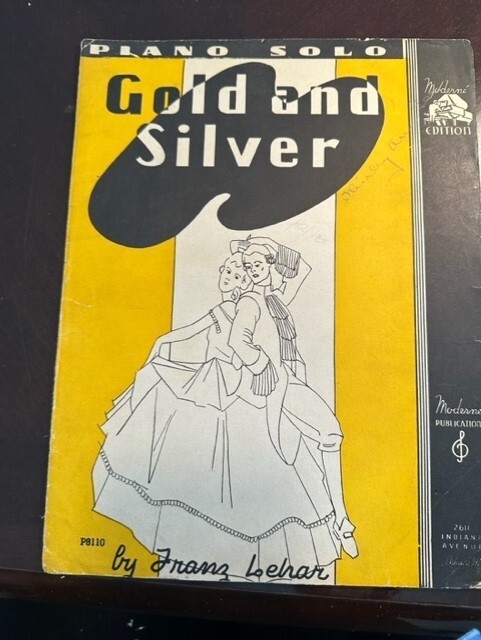 Gold and Silver – by Franz Lehar – 1936 Piano Solo sheet music TX