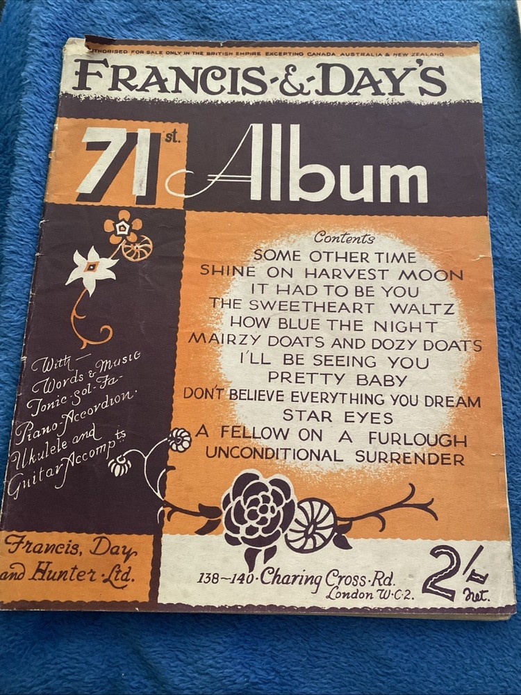FRANCIS & DAY&rsquo;S 71ST ALBUM 12 SONGS 32 PAGES