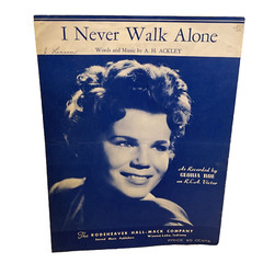I Never Walk Alone Piano Sheet Music Ackley 1952 Rodeheaver Co. Gloria Roe Cover