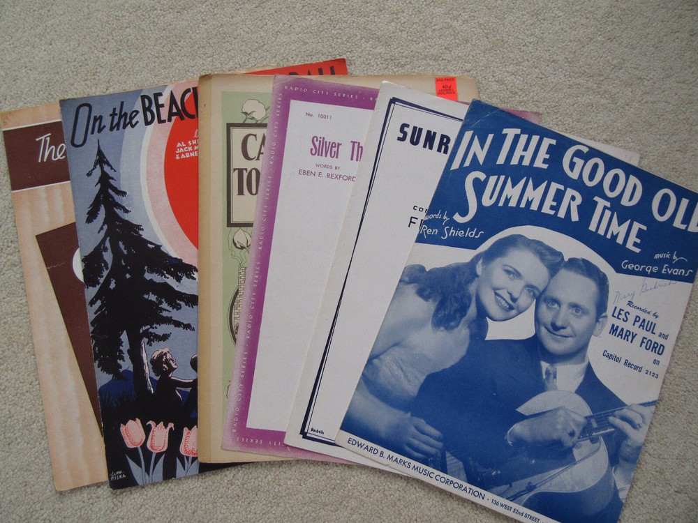 1930&rsquo;s Sheet Music – Carry Me Back to Old Virginny, Blue-Eyed Sally, Summer Time