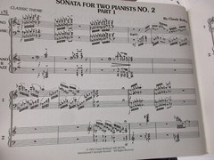 Claude Bolling Sonata for Two Pianists No 2 Piano String Bass Drums Sheet Music