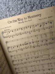 Antique 1924 Sheet Music On The Way To Monterey Ben Black Neil Moret