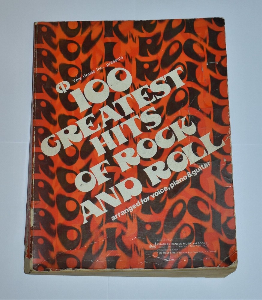 Rock and Roll Sheet Music Songbook 100 Great Hit Charles Hansen Tel House 1960s