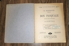 Antique Sheet Music Book G Donizetti: Don Pasquale for Piano G Ricordi & C Italy