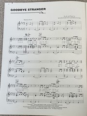 1979 GOODBYE STRANGER Sheet Music SUPERTRAMP by Roger Hodgson, Rick Davies P/V/G