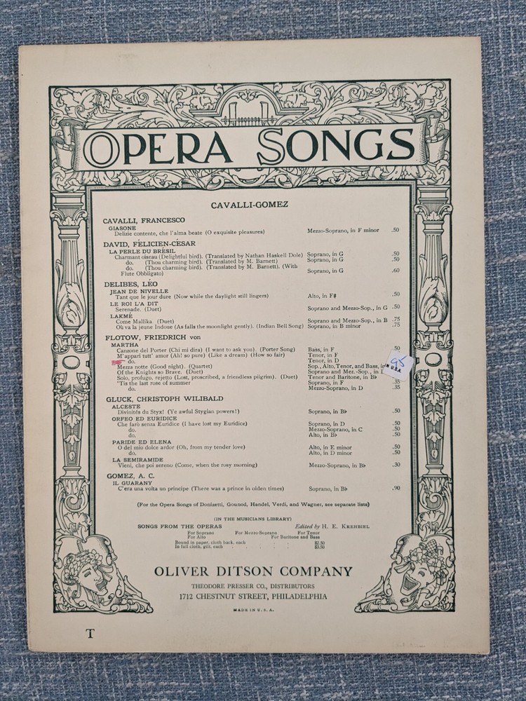 M&rsquo;Appari Tutt&rsquo;Amor – Ah So Pure Like A Dream How So Fair D Tenor opera music