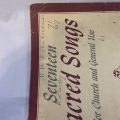 Seventeen Sacred Songs For Church And General Use, Low Voice, Schirmer