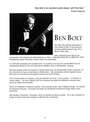 39 Progressive Solos for CLASSICAL GUITAR WITH TABULATURE ARRANGED BY BEN BOLT..