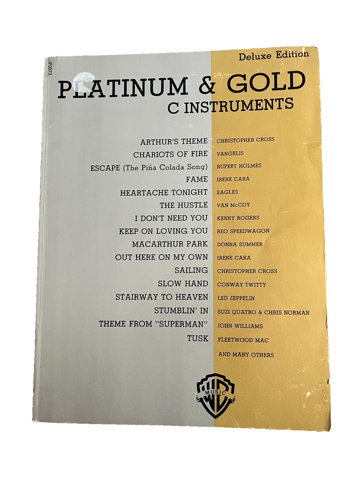 Platinum & Gold, C Instruments, Sheet Music, Deluxe Edition,1980, 80 Pages