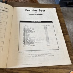 Beatles Best for Yamaha Portasound Songbook 1981 Hal Leonard Publishing