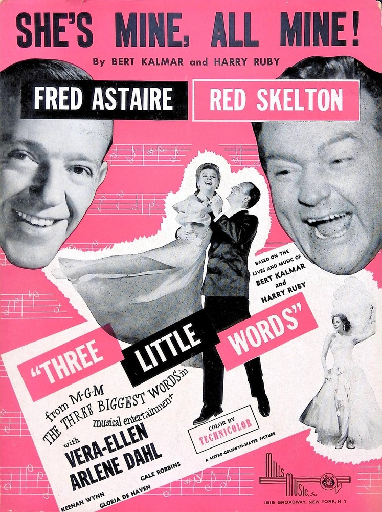 She&rsquo;s Mine All Mine Sheet Music Three Little Words Fred Astaire Red Skelton 1950