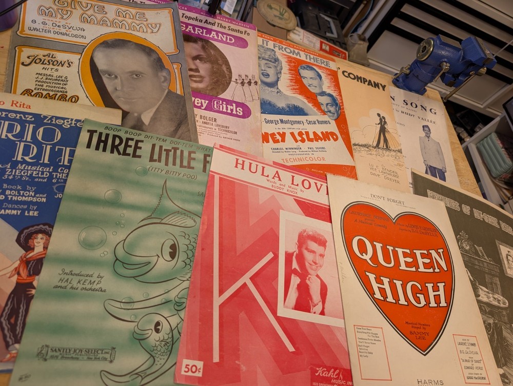Lot of 10 antique vintage sheet music folios – different songs 1920s-1950s Lot 2