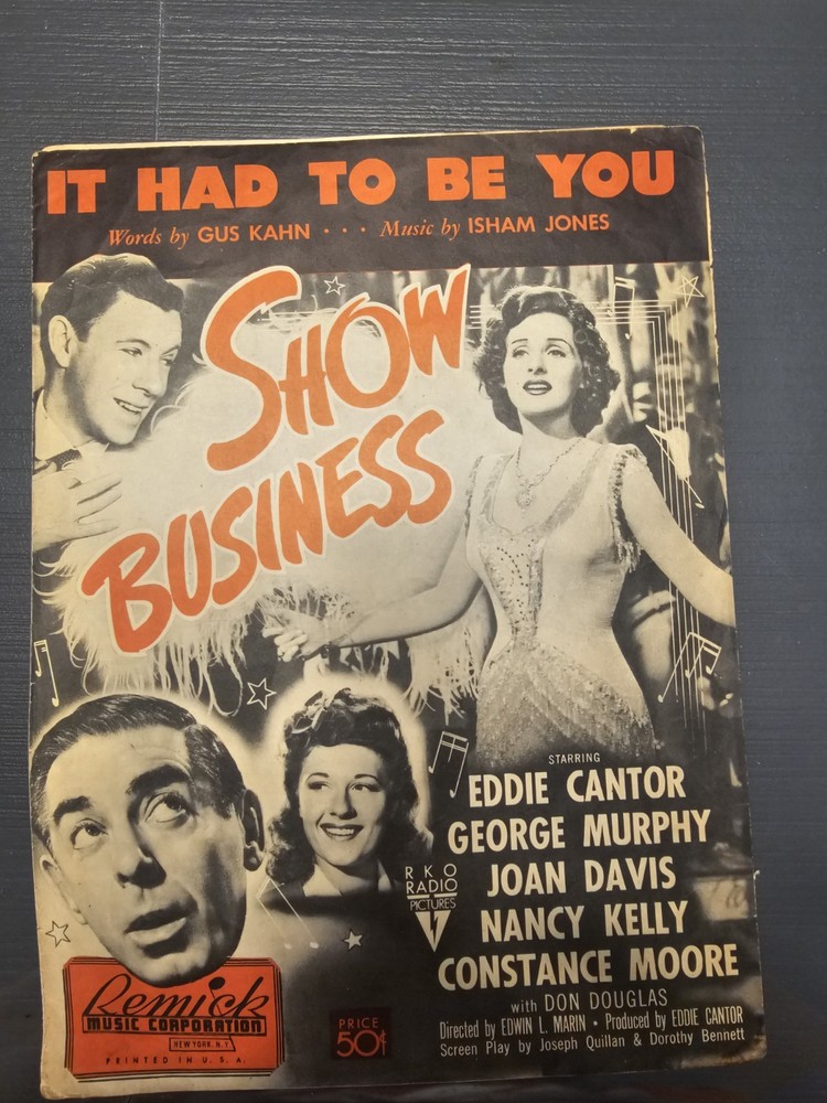 It Had to Be You – Gus Kahn & Isham Jones – Sheet Music 1939