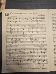 ON A SLOW BOAT TO CHINA Sheet Music 1948 Frank Loesser Melrose Music P/C/V T146