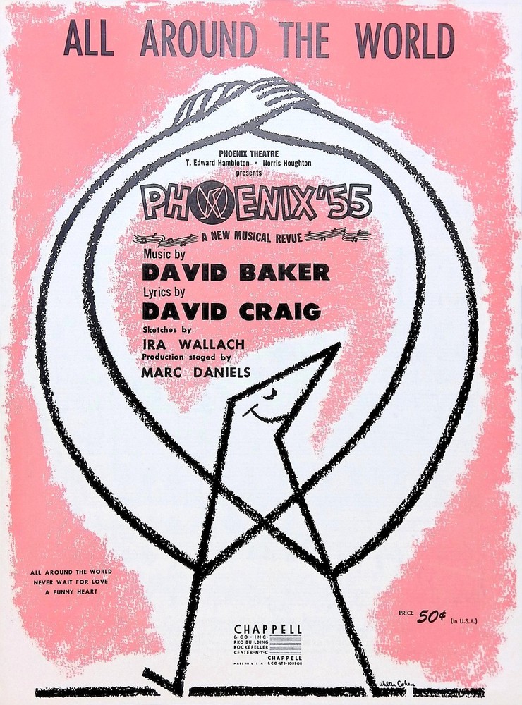 All Around The World Sheet Music Phoenix &rsquo;55 1955 Musical David Baker Craig