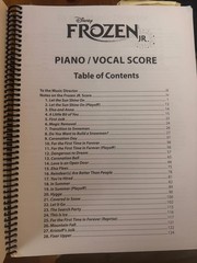 Frozen Jr. Broadway Piano and Vocal Score with 28 Musical Songs