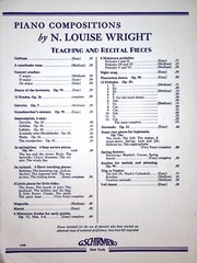 The Butterfly N. Louise Wright Piano Sheet Music 1919 G. Schirmer Early Grades