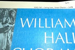 Choral Sheet Music « Swing Low, Sweet Chariot » SATB William Hall Chorale