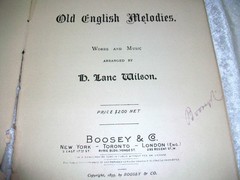 Antique 1899 Old English Melodies H. Lane Wilson Boosey & Co. Piano Voice Music