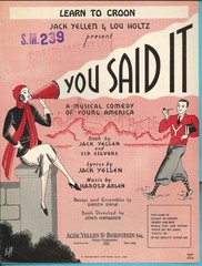 Harold ARLEN & Jack Yellen – LEARN TO CROON: You Said It – 1930 Broadway