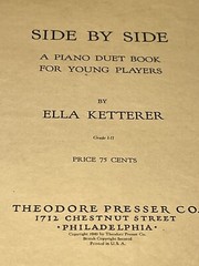 Side by Side 1940 Ella Ketterer A Piano Duet Book For Young Players Vintage
