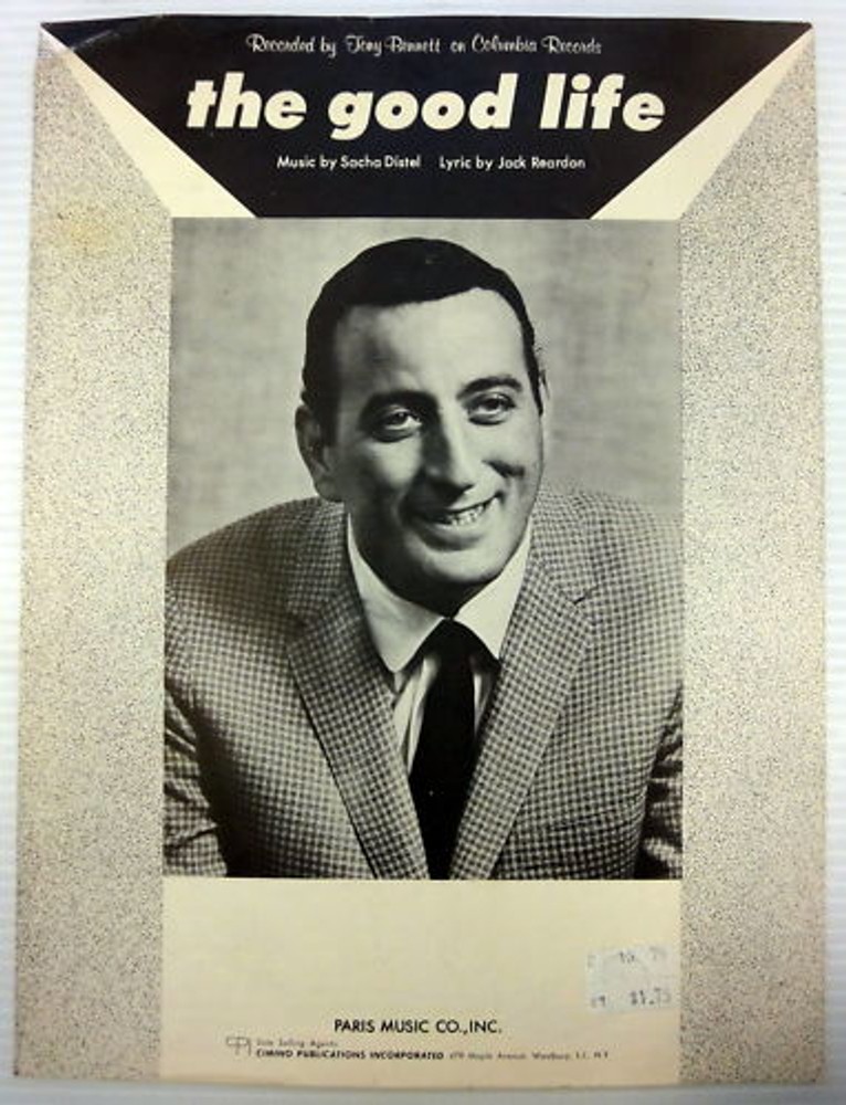 TONY BENNETT Sheet Music The Good Life ALTERNATE COVER 60&rsquo;s EASY LISTENING Pop