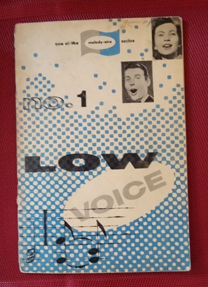 1954 Moody Bible Institute Press LOW VOICE NO.1 Gospel Music Songbook pb