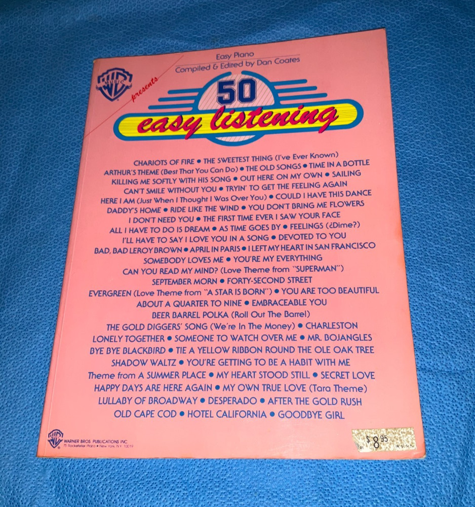 50 Easy Listening Songs Sheet Music Book Loc CT