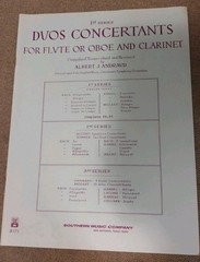Duos Concertants By Andraud For Flute Or Oboe And Clarinet 1st Series Music Book