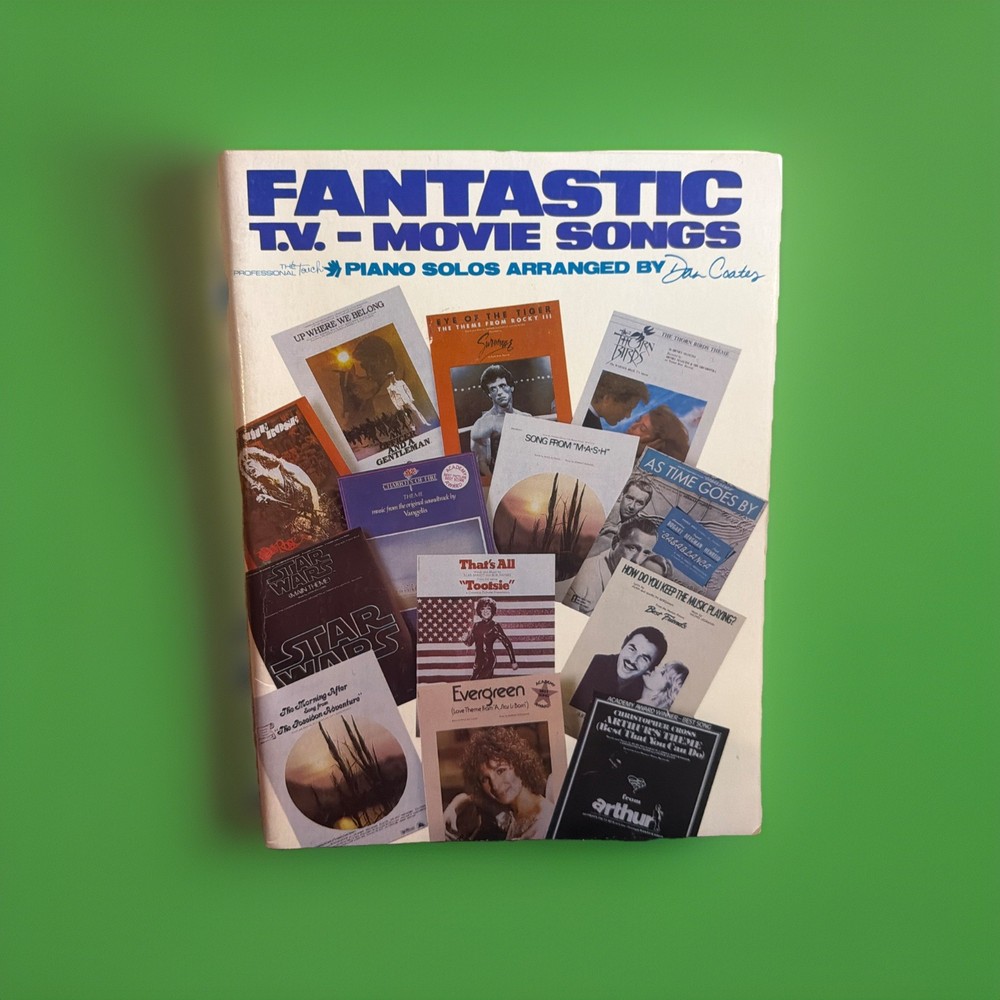 TV & Movie Themes Solo Piano Songbook Dan Coates Professional Touch Excellent