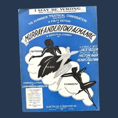 I May Be Wrong Sheet Music Murray Anderson Almanac Yesterday Today Tomorrow 1929
