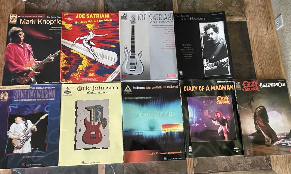 Classic Guitar Tablature Bundle From 90’s &2000’s Ozzy, Stevie Ray Eric Johnson