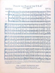 Follow The Flag Of The USA Sheet Music Joseph Moritz Earl Gere WWI 1917 Military