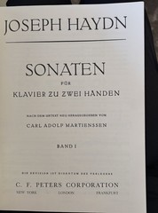Haydn Sonaten Band I (Martienssen) Edition Peters No. 713a