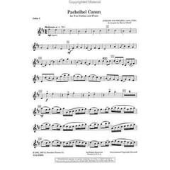 Pachelbel Canon, For Two Violins And Piano, Violin I, Violin Ii, Piano