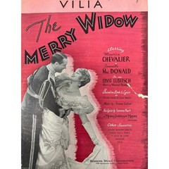 Vilia Sheet Music The Merry Widow Lorenz Hart Franz Lehar Jeanette MacDonald