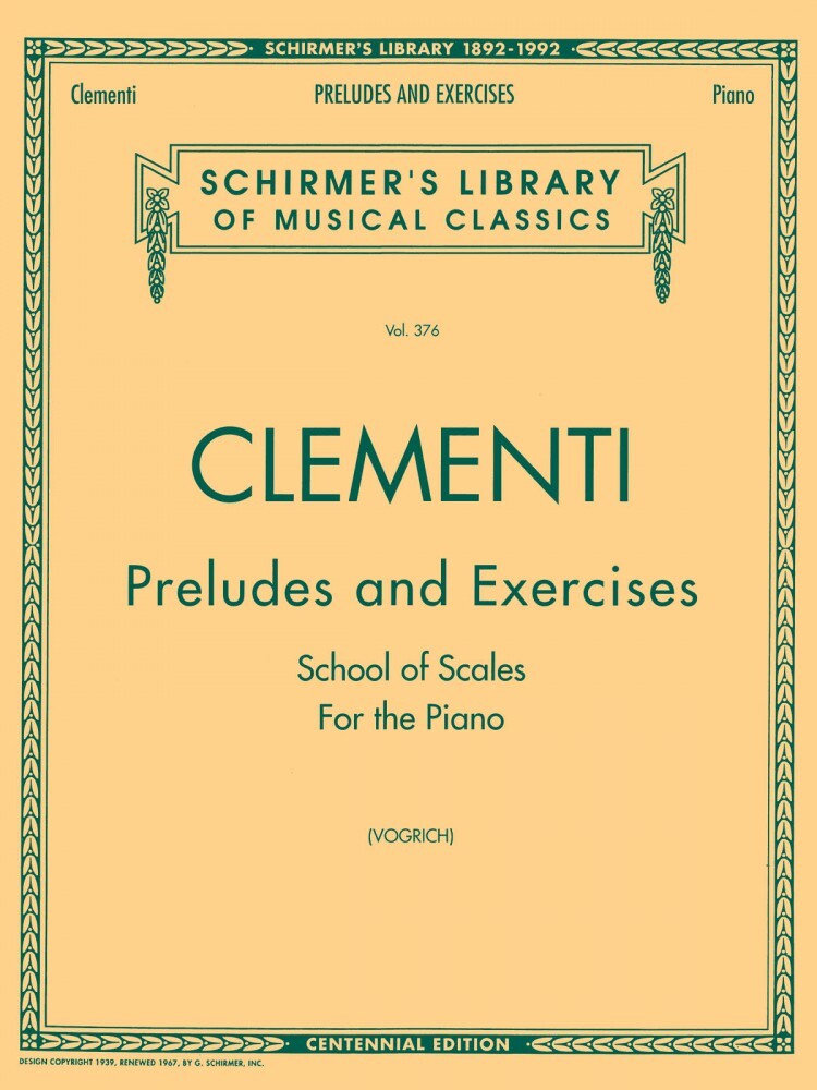 Clementi Preludes and Exercises Schirmer Piano Solo Piano NEW 050481754