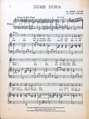 Dumb Dora Sheet Music Abner Silver Sam Coslow 1924 Pretty Lady Spanish Dancer